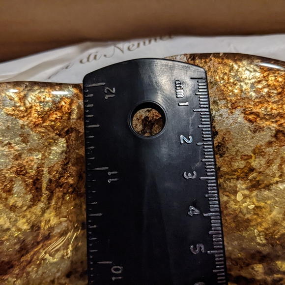 Vetri Di Nennella Italian Art Fused Glass Gold Copper Platter - Picture 6 of 7